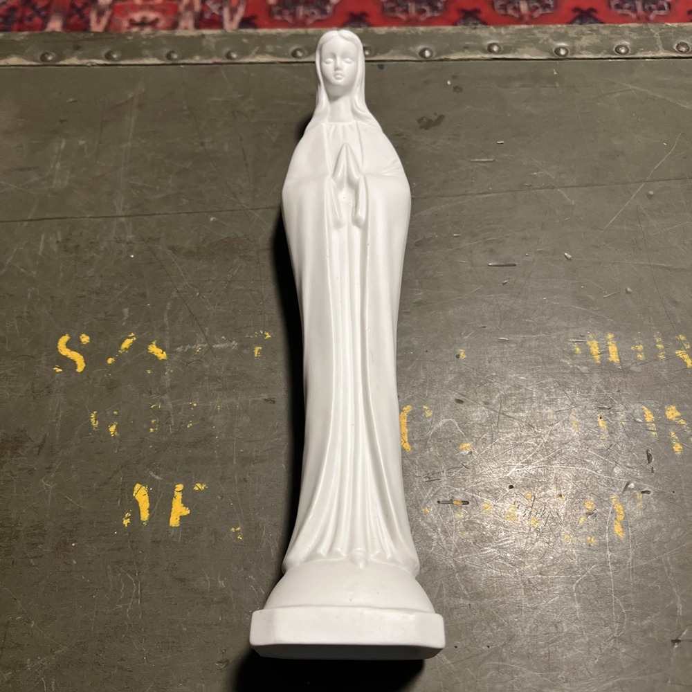 Vintage MCM Napcoware 11-1/2" Catholic Praying Madonna White Ceramic Figure